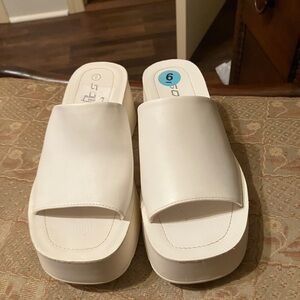 White sandals